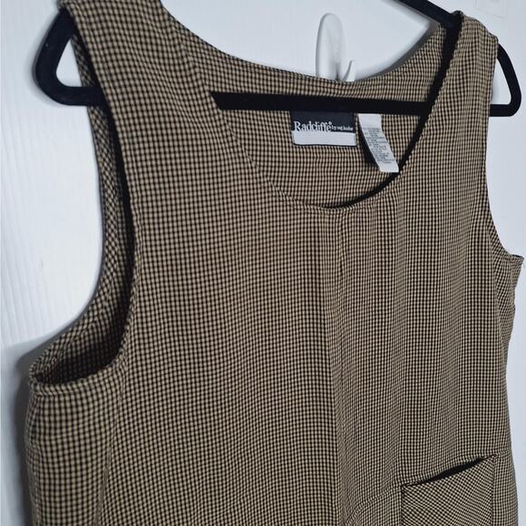 Vintage 90s Gingham Jumper Maxi Dress Large Plaid Academia Cottage Forest Fall - Picture 2 of 11